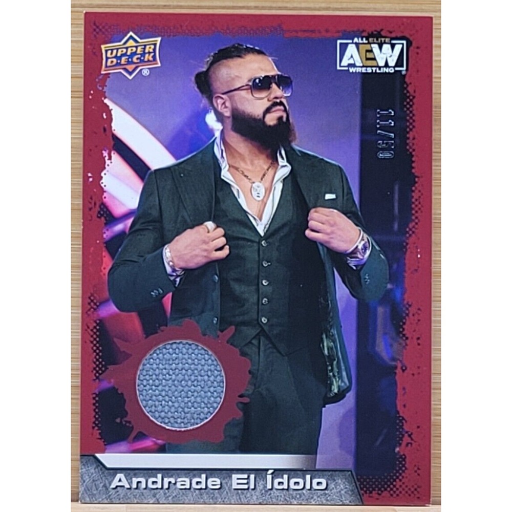 2022 UPPER DECK AEW ANDRADE EL IDOLO MAT RED RELIC #D/50 ALL ELITE WRESTLING WWE